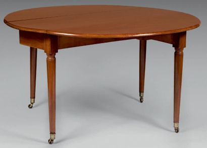 Table de salle à manger ovale à volets en...