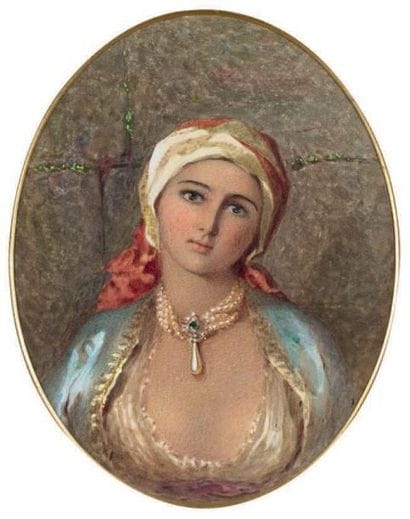 École Française du XIXe siècle

Tête d'orientale
Aquarelle.
23...