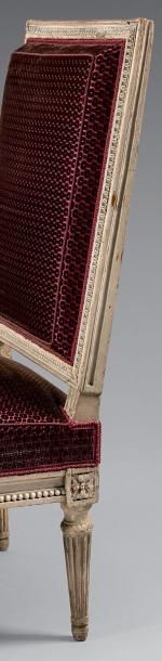 Chaise basse «coin de feu» ou «à carreau»...