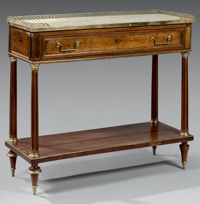 Console desserte rectangulaire en placage...