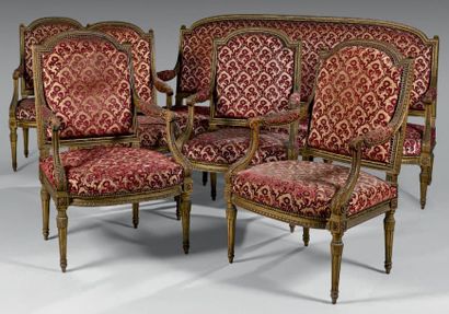 Mobilier de salon à dossier plat cintré en...