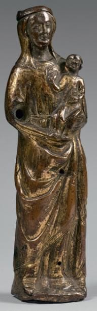 Statuette de Vierge couronnée à l'Enfant...