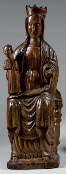Statue de Vierge couronnée en Majesté en...