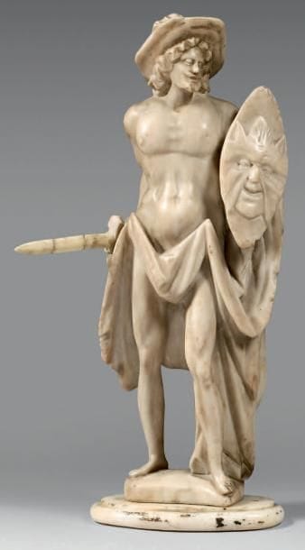 Statuette en albâtre représentant Persée...