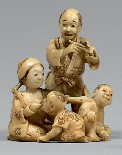 JAPON - Epoque MEIJI (1868-1912)
Petit okimono...