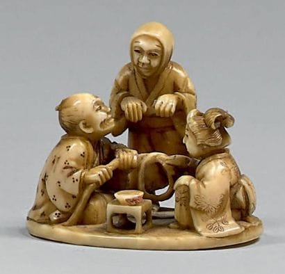 JAPON - Epoque MEIJI (1868-1912)
Petit okimono...