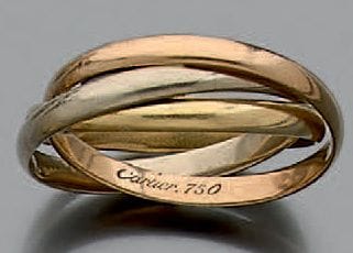 CARTIER, modèle Trinity
Bague trois anneaux...