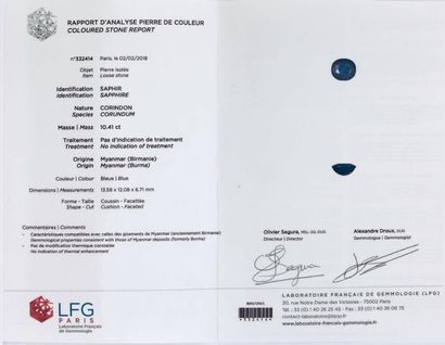 Bague en platine 850 millièmes sertie d'un...