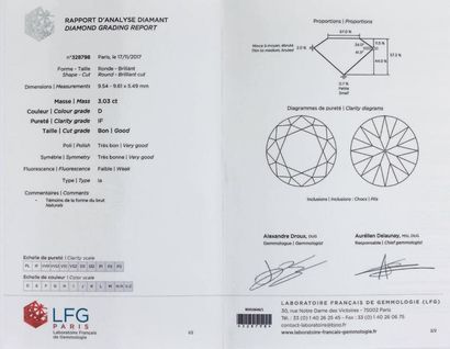 Diamant sur papier de forme ronde et de taille...