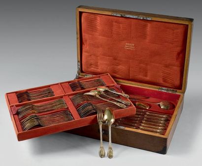 Ménagère à dessert en vermeil 950 millièmes...