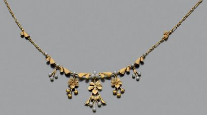 Collier articulé en or jaune 750 millièmes,...