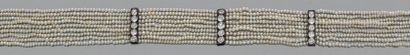 Collier de chien composé de neuf rangs de...