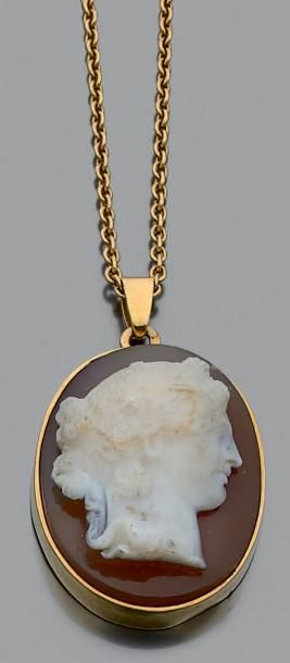 Collier articulé en or jaune 750 millièmes,...