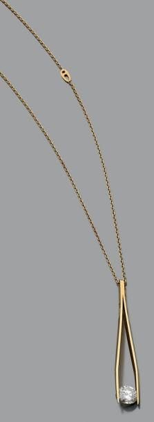 Collier articulé en or jaune 750 millièmes...