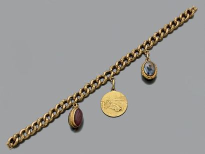Bracelet articulé en or jaune 750 millièmes,...