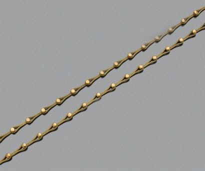 Collier articulé en or jaune 750 millièmes...