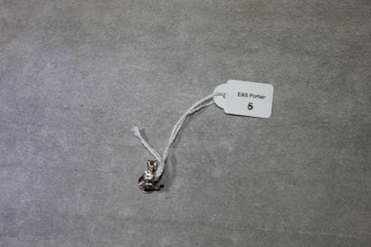 Paire de boutons d'oreille en or gris 750...