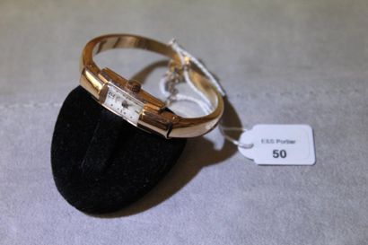 Montre-bracelet de dame en or jaune 750 millièmes,...