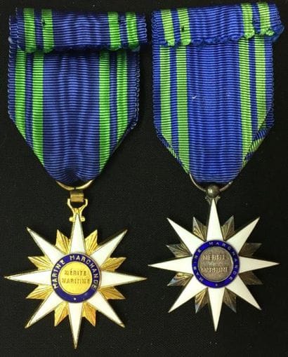 Ordre du Mérite maritime, lot de deux: une...