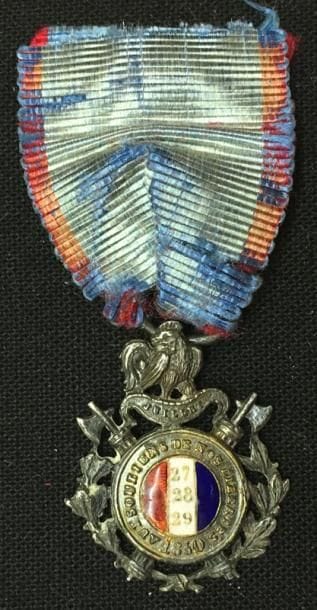 Médaille patriotique en argent uniface, figurant...