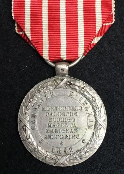 * Médaille d'Italie, 1859, second modèle...