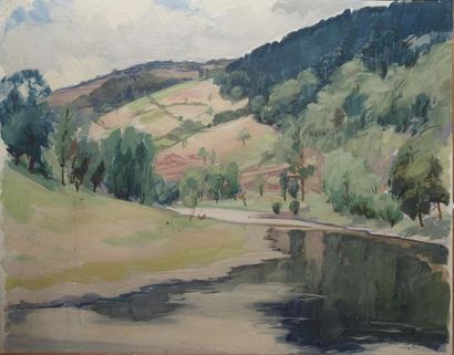LOUIS-GABRIEL CROISON
Bord de la Samay Huile...