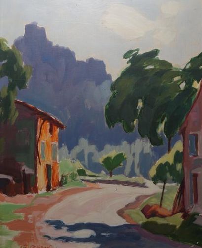 LOUIS-GABRIEL CROISON
Sortie de village Huile...