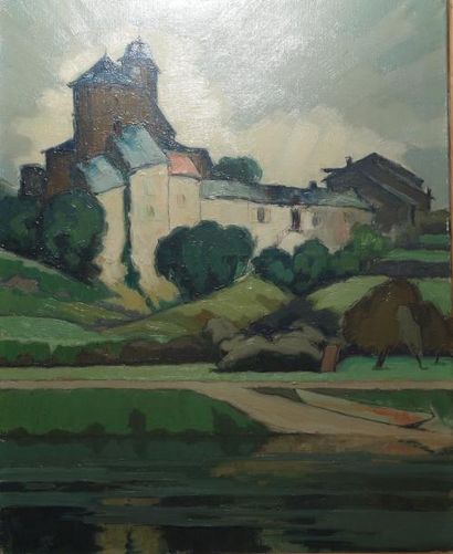 LOUIS-GABRIEL CROISON
Vue d?Aiglemont Huile...