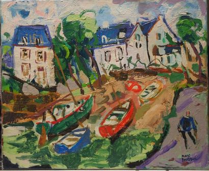 Marc BOUTEAU (1935)
Le port de Doëlan, 1978...