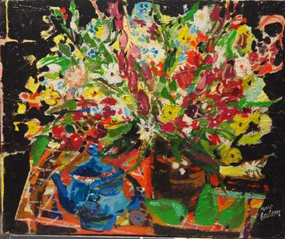 Marc BOUTEAU (1935)
Bouquet sur fond noir,...