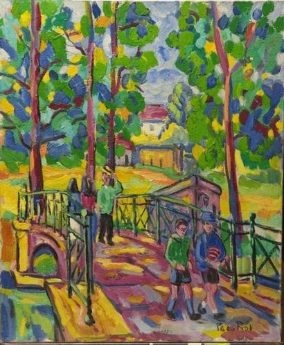 Paco FIOL (1939) En traversant le pont, 1982...
