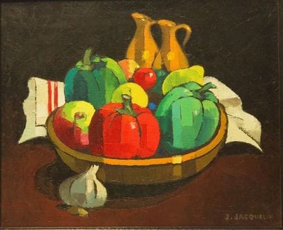 Jean JACQUELIN (1905-1989)
Les poivrons,...