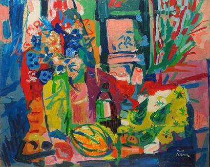 Marc BOUTEAU (1935)
Composition aux fruits,...
