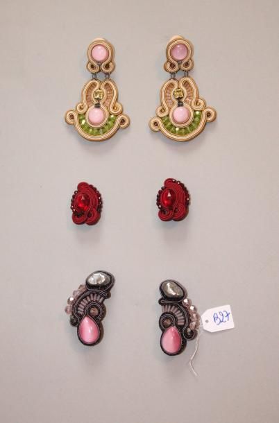 FABRICE
Lot de trois paires de clip d'oreilles:...