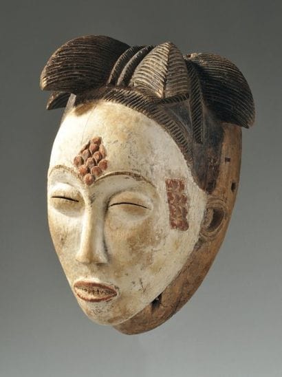 - MASQUE DE DANSE PRÉSENTANT UN BEAU VISAGE...