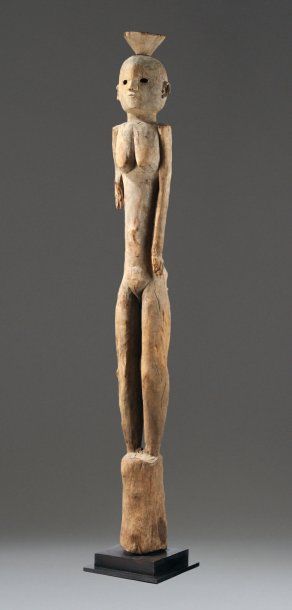 - IMPORTANT STATUE POTEAU ANTHROPOMORPHE...