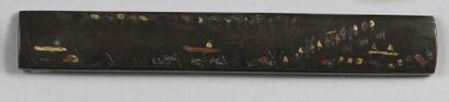 Trois kozuka : un en suaka gravé de Jurojin...