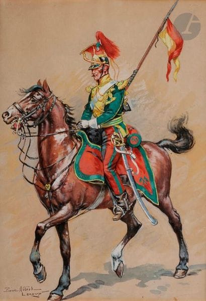 ALBERT-LEROUX (Pierre) 
Lancier du régiment...