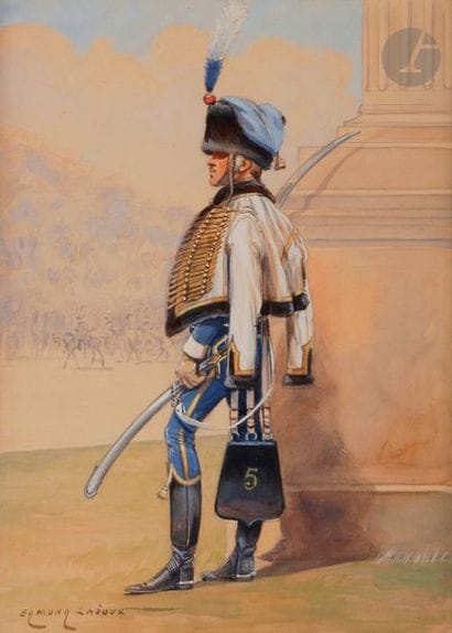 LAJOUX (Edmond)
Hussards à pied du 5e. Compagnie...