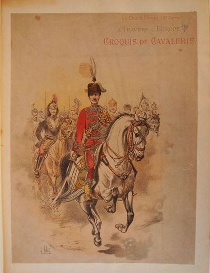 VALLET (L.
) across Europe. Cavalry sketch....