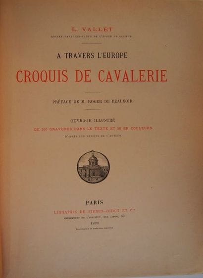 VALLET (L.
) across Europe. Cavalry sketch....