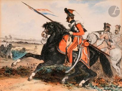 RAFFET
Cavalerie de ligne. 2e Lanciers. 
Planche...