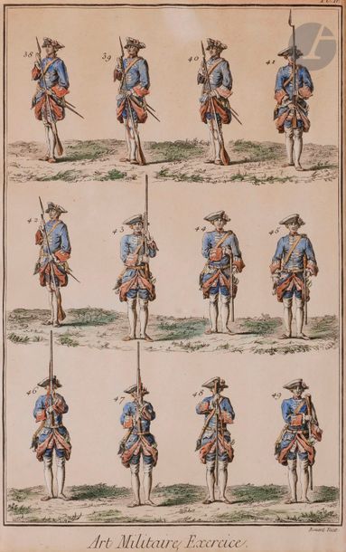 Ensemble de 5 gravures ou reproductions en...