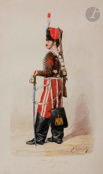 GRAMMONT (E.)
Hussards du 2e régiment en...
