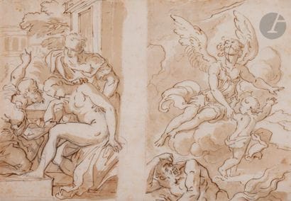 Cornelis SCHUT (1597-1655)
Une feuille avec...