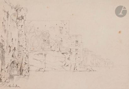 Achille-Etna MICHALLON 
(1796-1822)
Vue d'Italie,...