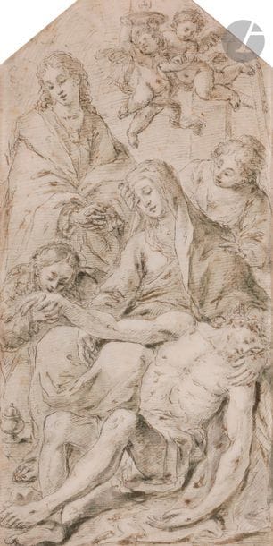 École ITALIENNE du XVIIe siècle
Pietà, Marie...