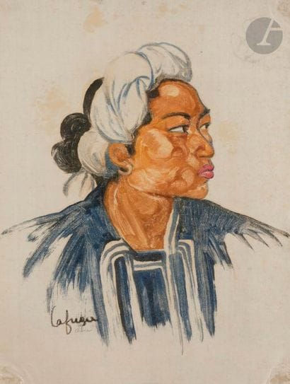 Léa LAFUGIE (1890-1972)
Un Coolie (porteur)
Monotype...