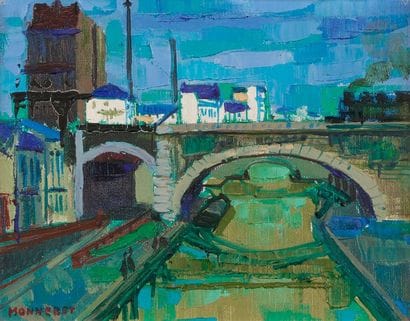 Jean MONNERET (né en 1922)
Canal en banlieue
Huile...