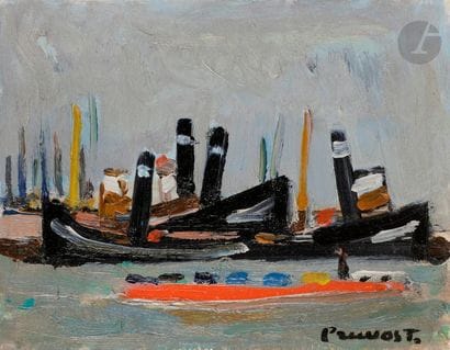 Pierre PRUVOST (1921-2008)
Amsterdam, remorqueur...